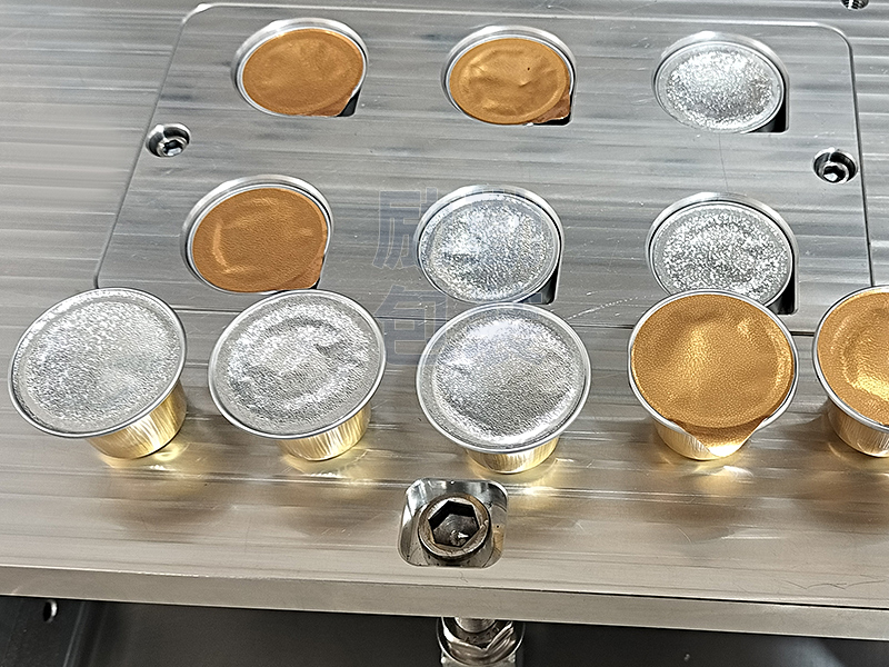 Coffee capsule cup sealing machine
